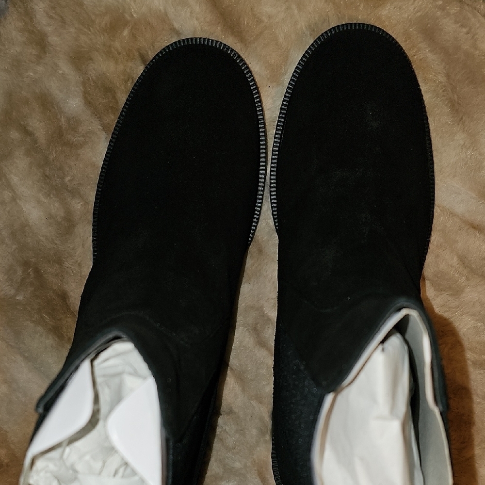 LISA VICKY-Women's Black Suede Ankle Boots Size 10. NIB! - Picture 11 of 12